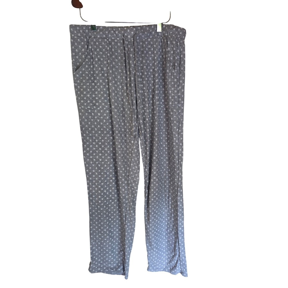 Lucky Brand Women Gray Star Print Pajama Pants Lounge Sleepwear Small S